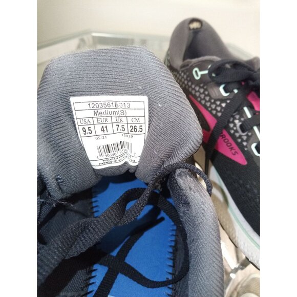 Women's Brooks Ghost Running Sneakers V3 Cushion Black/Pink Size 9.5 - Picture 7 of 8